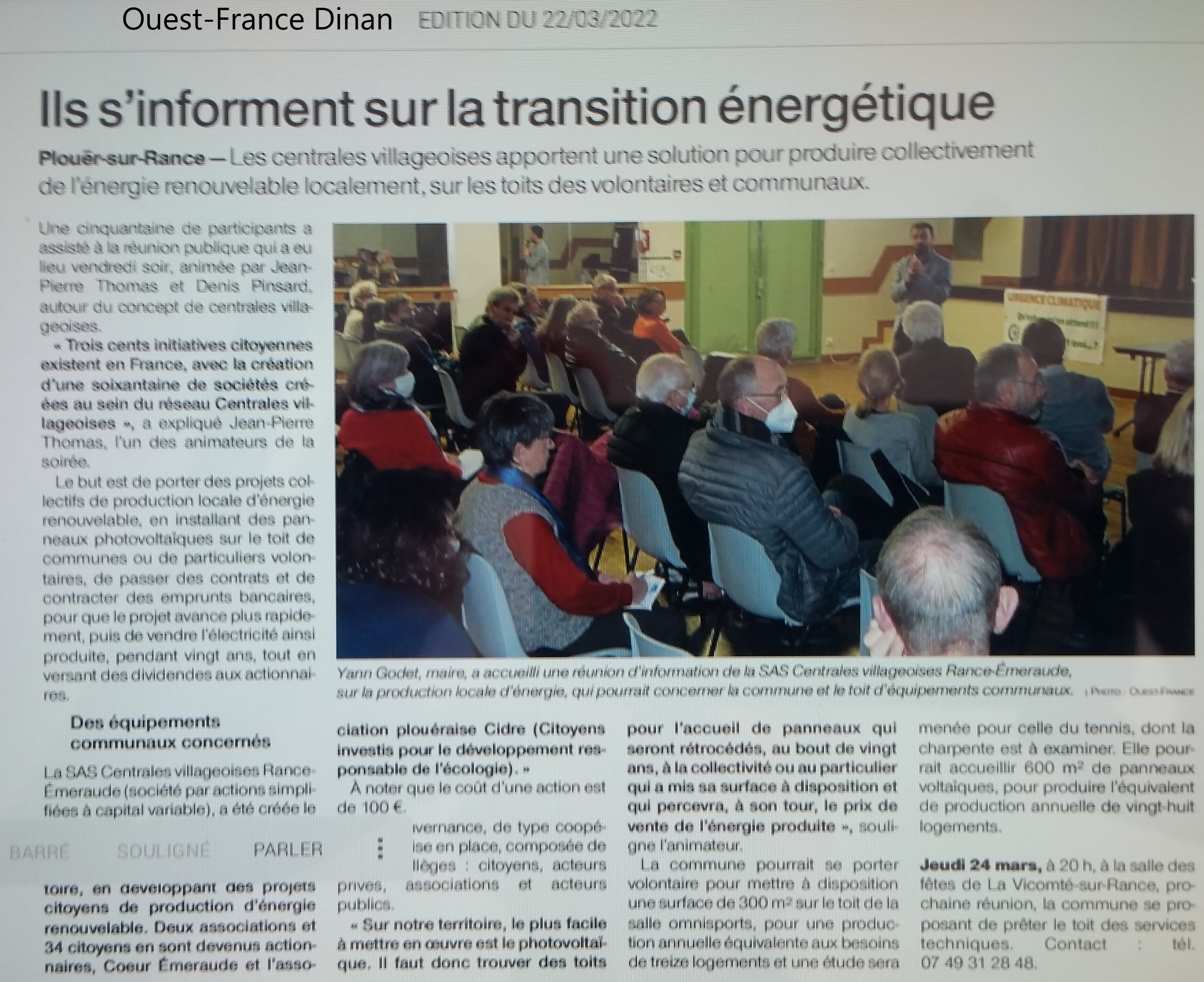 Ouest-France 22 mars